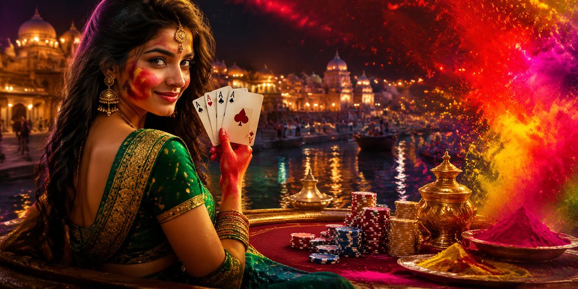 Indian player enjoying online poker game